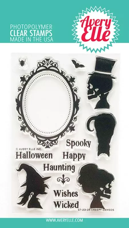 Creepy Cameos avery elle clear stamps