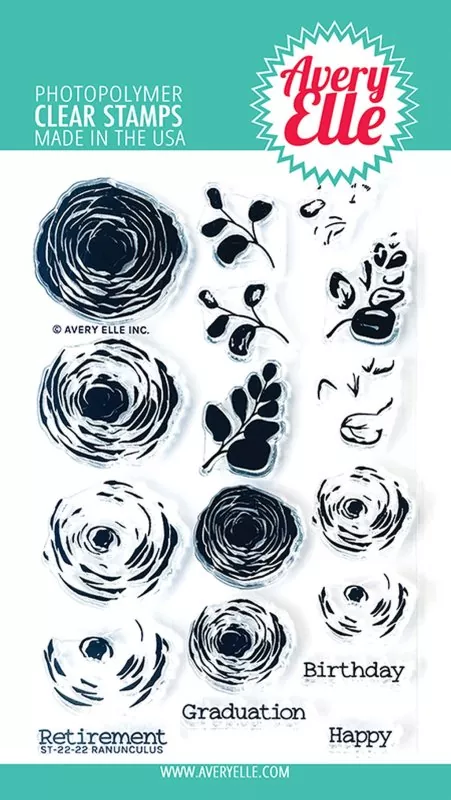 Ranunculus avery elle clear stamps