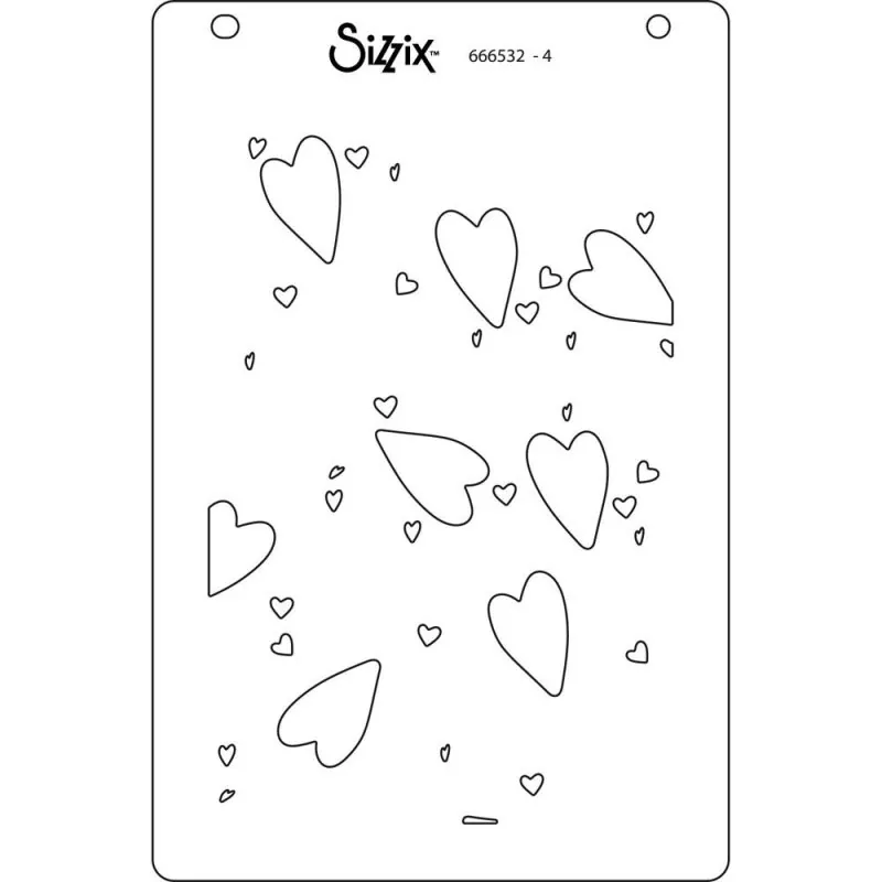 Making Hearts Layered Stencils Schablonen Sizzix 4