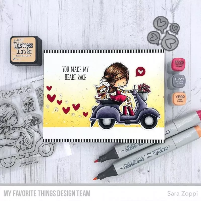 You Make My Heart Race Clear Stamps Stempel My Favorite Things Projekt 2