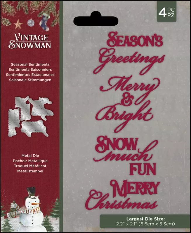 Seasonal Sentiments stanzset Vintage Snowman crafters companion