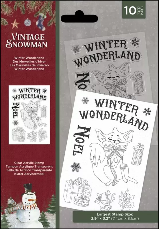 Vintage Snowman - Winter Wonderland stempel set crafters companion