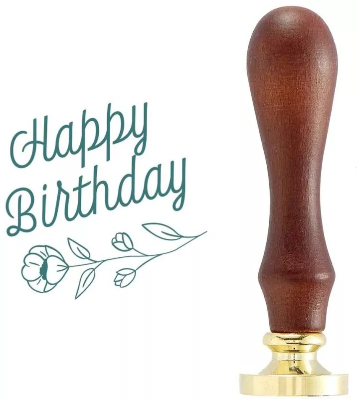 Sweet Happy Birthday Wax Seal Stamp Siegelstempel Spellbinders