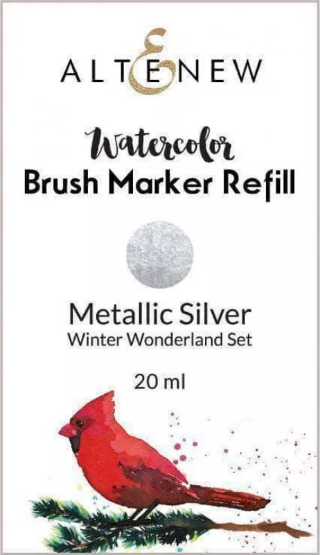Metallic Silver Liquid Watercolor Brush Marker Refill Altenew 2