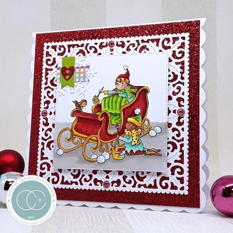 Made by Elves Sleigh Clear Stamps Craft Consortium 3