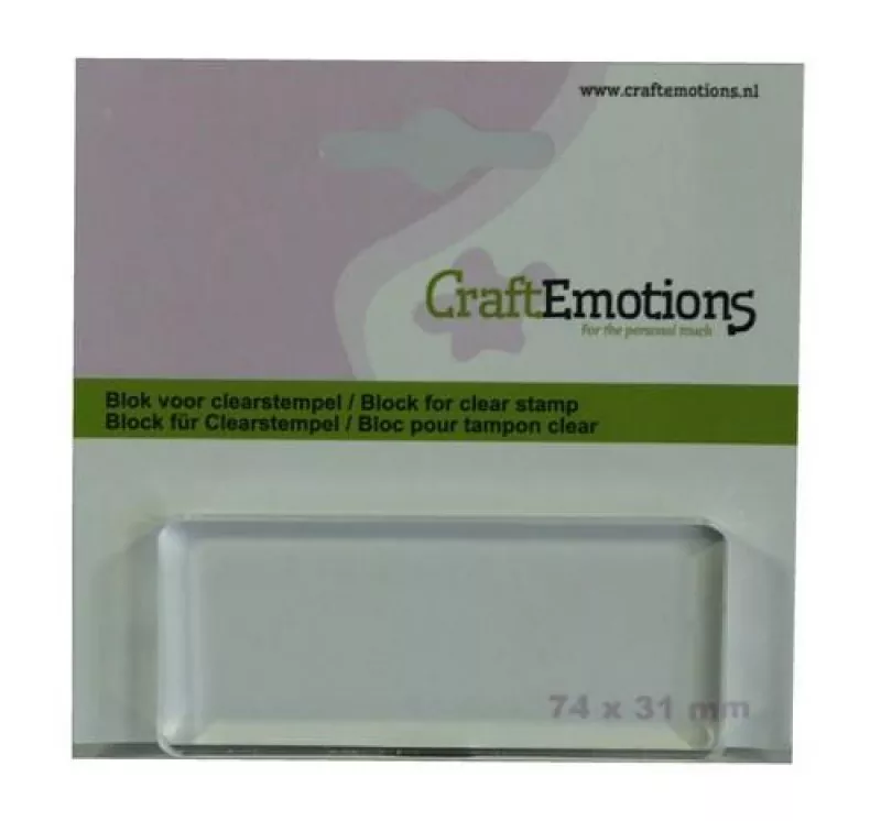 craftemotions block for clearstamp 74x31mm 8mm