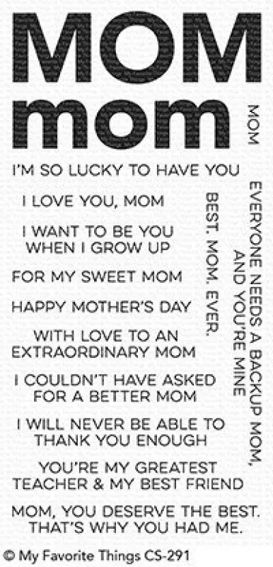 cs 291 my favorite things clear stamp all about mom