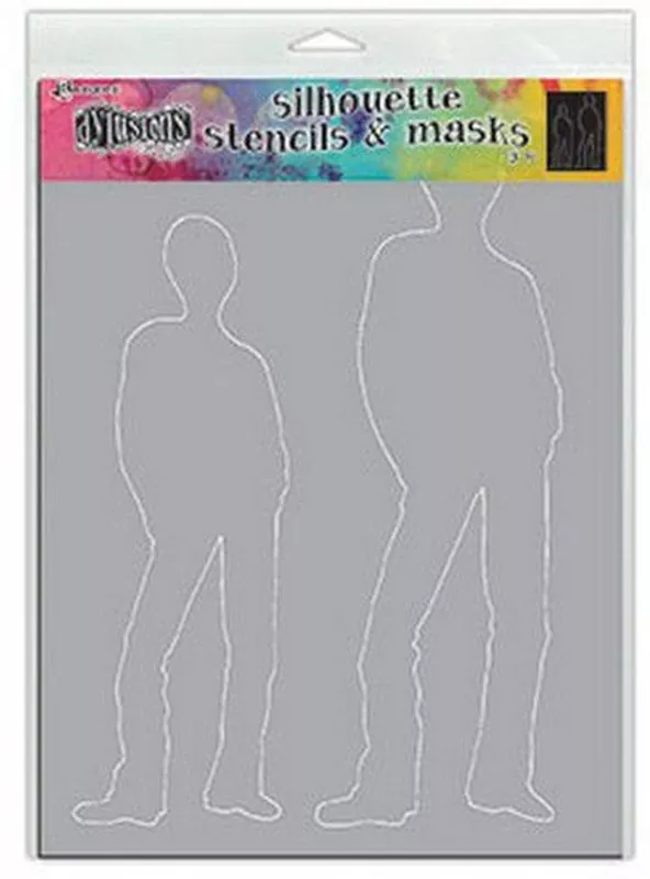dylusions Silhouette Stencil & Mask dyan reaveley Tom