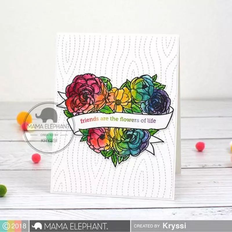 heart in bloom clear stamps Mama Elephant 1
