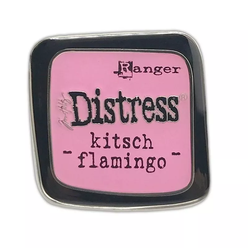 Kitsch Flamingo ranger distress enamel pin tim holtz