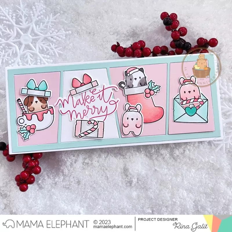 Holiday Huggers Clear Stamps Mama Elephant 1