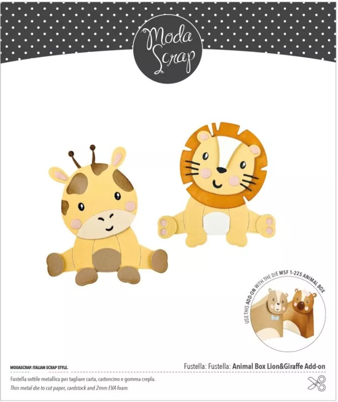 Animal Box Lion & Giraffe Add-On Stanzen Modascrap