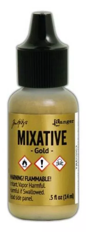 ranger alcohol ink 15 ml gold tim22053 tim holtz