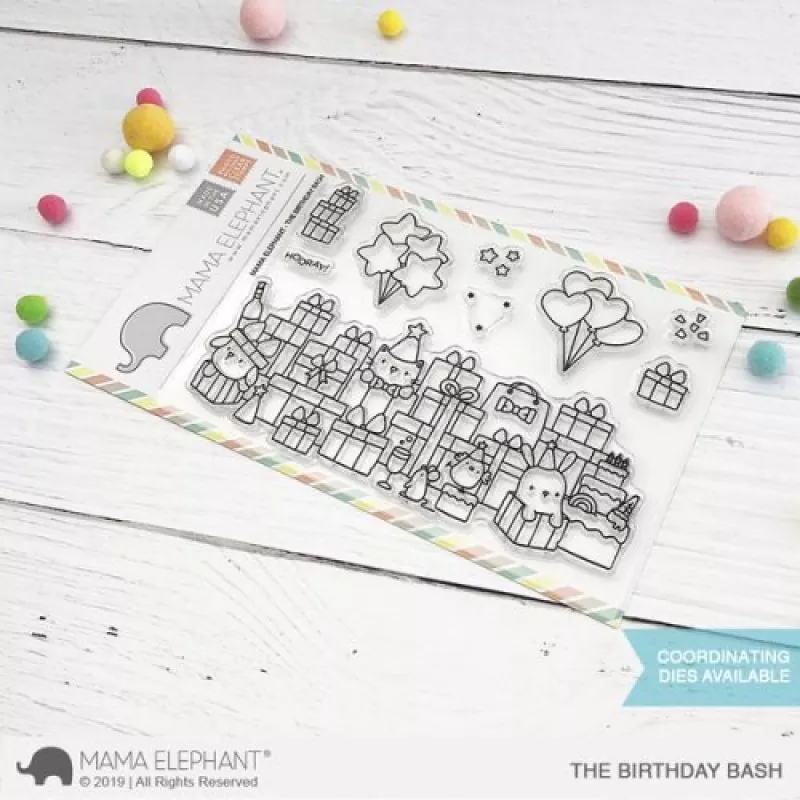 the birthday bash clear stamps mama elephant