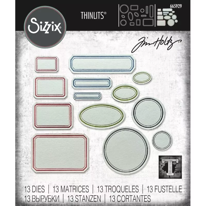 Vintage Labels - Thinlits - Stanzen - Tim Holtz - Sizzix