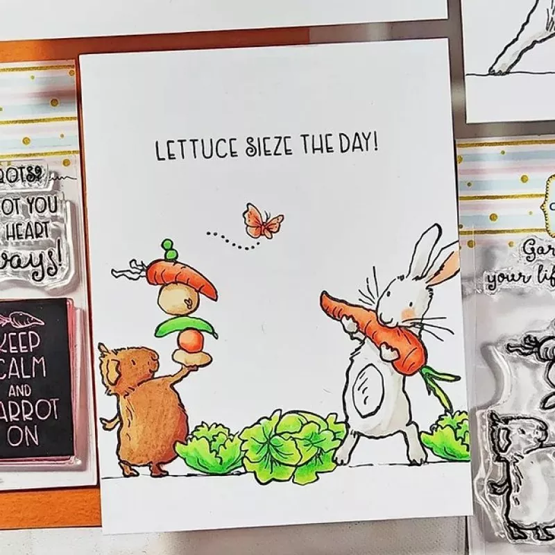 Veg Out! Clear Stamps Colorado Craft Company by Anita Jeram 1