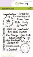 Bugs & Flowers Text - Clear Stamps - CraftEmotions