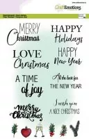 Text Christmas Cards Clear Stamps CraftEmotions