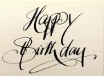Happy Birthday (Handschrift)
