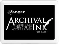 Jumbo Archival Ink "Jet Black" - Stempelkissen - Ranger - 2. Wahl