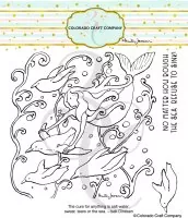 Mermaid & Penguins Clear Stamps Colorado Craft Company by Anita Jeram