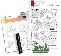 Build-A-Garden: Rosa Gallica - Bundle - Clear Stamps + Schablonen + Brush - Altenew
