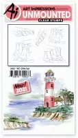 WC Cliffs Set - Watercolor Clear Stamps - Art Impressions