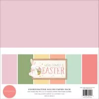 Carta Bella Here Comes Easter 12x12 inch coordinating solids