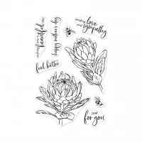 Protea Flowers - Clear Stamps - Hero Arts