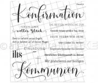 Glückwünsche zur Kommunion, Konfirmation - Clear Stamps - Alexandra Renke