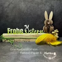 Frohe Ostern - Stanze - FarbTon Papier