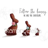 Chocolate Bunnies - Rubber Stamps - Stamping Bella