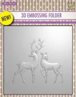 3-D Embossing Folder - Reindeer - Nellie Snellen