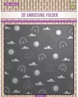 3-D Embossing Folder - Rainbow - Nellie Snellen