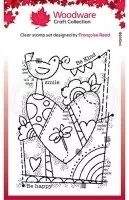 Rainbow Heart - Clear Stamps - Woodware Craft Collection