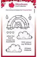 Rainbow World - Clear Stamps - Woodware Craft Collection