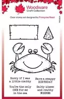 Mr Crab - Clear Stamps - Woodware Craft Collection