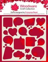 Speech Bubbles - Stencil - Woodware Craft Collection