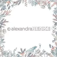 Florale Weihnachten Floraler Winterrahmen - Alexandra Renke - Designpapier -12"x12"