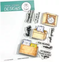 Cats and Boxes - Stempel - Gerda Steiner Designs