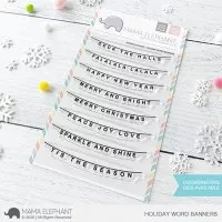 Holiday Word Banners - Clear Stamps - Mama Elephant