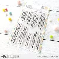 Inside Birthday Messages - Clear Stamps - Mama Elephant