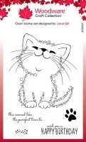 Fuzzy Friends - Kati The Kitten - Clear Stamps - Woodware Craft Collection