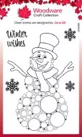 Big Bubble Snowman - Clear Stamps - Woodware Craft Collection