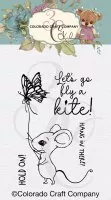 Fly A Kite Mini Clear Stamps Colorado Craft Company by Kris Lauren