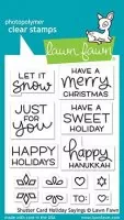 Shutter Card Holiday Sayings - Stempel - Lawn Fawn