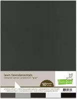 Textured Canvas Cardstock - Gray - 8,5"x11 - Lawn Fawn