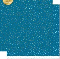 Let It Shine Starry Skies - Twinkling Navy - Designpapier - 12"x12" - Lawn Fawn