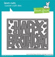 Giant Outlined Happy Birthday: Landscape - Stanzen - Lawn Fawn