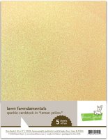 Lawn Fawn Sparkle Cardstock - Spring Pack - Lemon Yellow - 8,5"x11